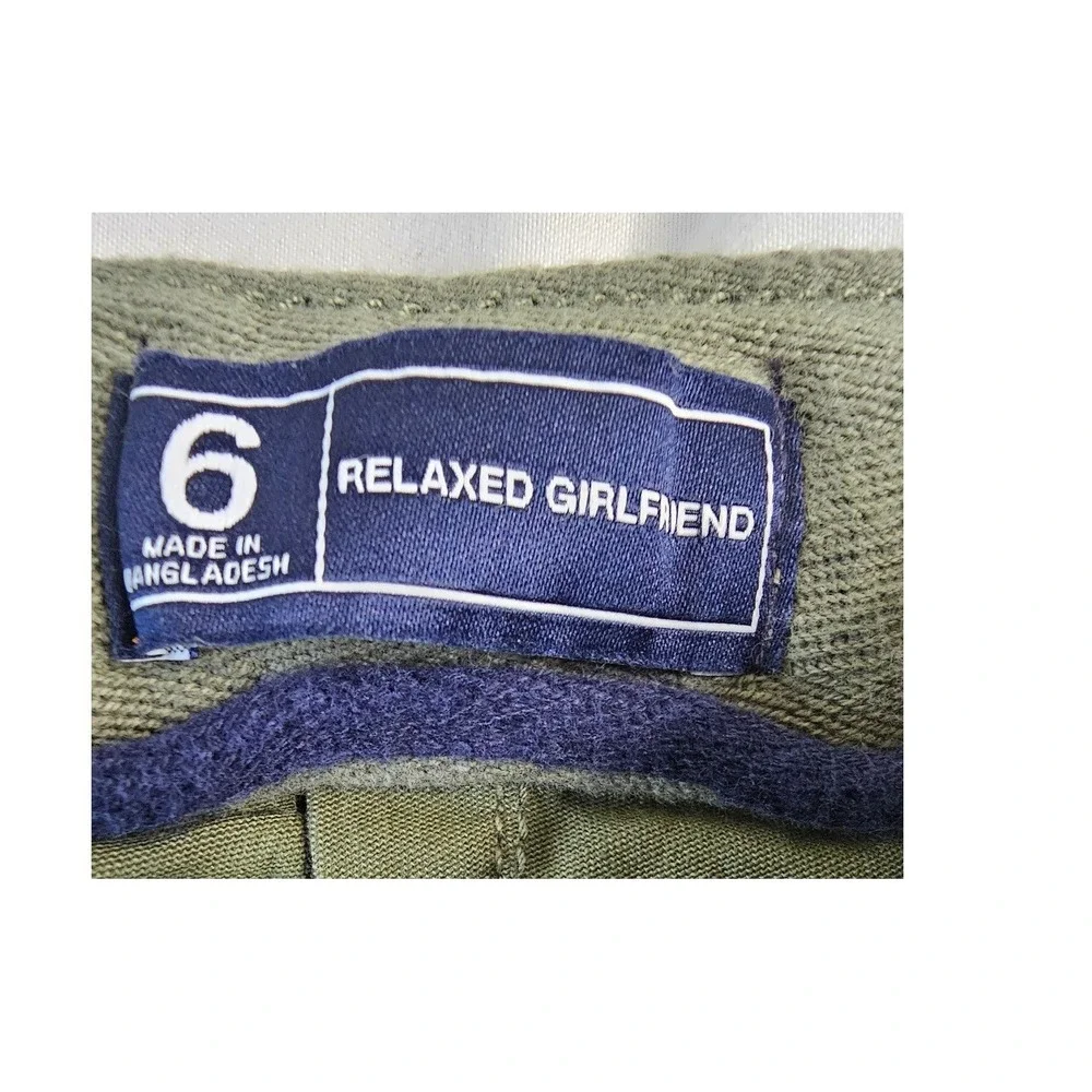 NWT Gap Relaxed Girlfriend Chino Pants Clover‎ Green Size 6 QLP1205S Utility